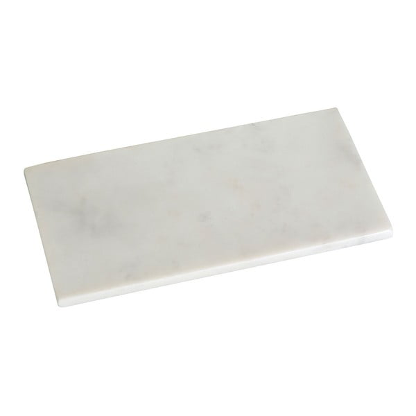Biała taca z marmuru Premier Housewares Rectangular, 23 x 13 cm