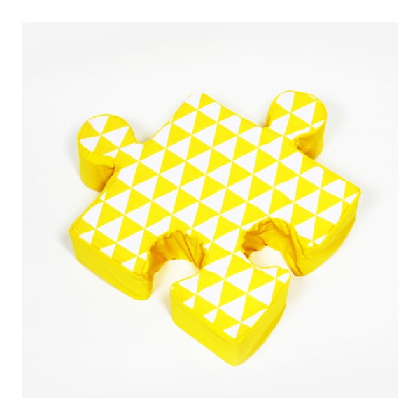 Żółta poduszka Puzzle Triangle