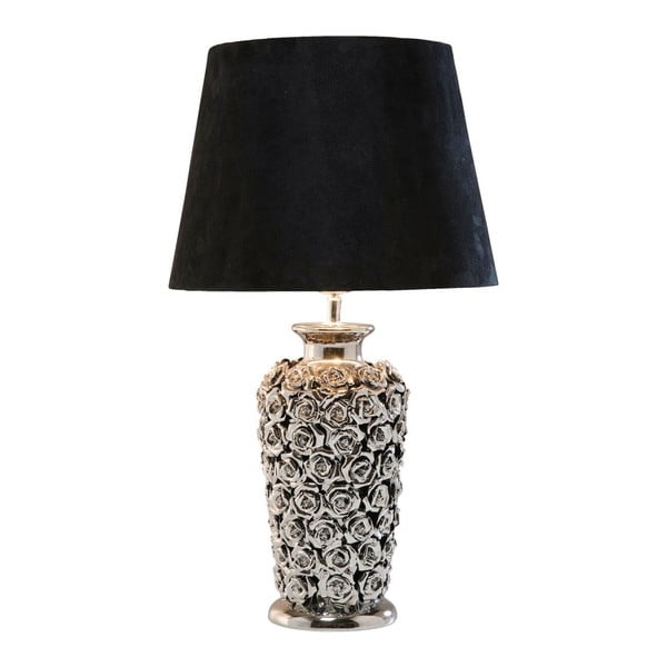 Lampa stołowa w srebrnej barwie Kare Design Rose