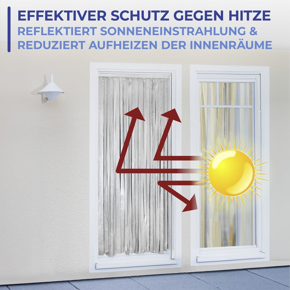 Zasłona termiczna na drzwi w czarno-srebrnym kolorze 90x200 cm – Maximex (zdjęcie 6)