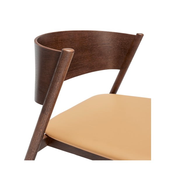 Ciemnobrązowy fotel Oblique – Hübsch-image-4