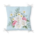 Poduszka na krzesło z domieszką bawełny Minimalist Cushion Covers Spring Flowers, 40x40 cm
