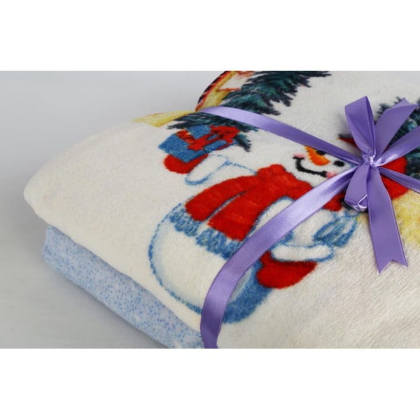 Koc ze świątecznym motywem z mieszanki bawełny 150x200 cm – Mila Home-image-4