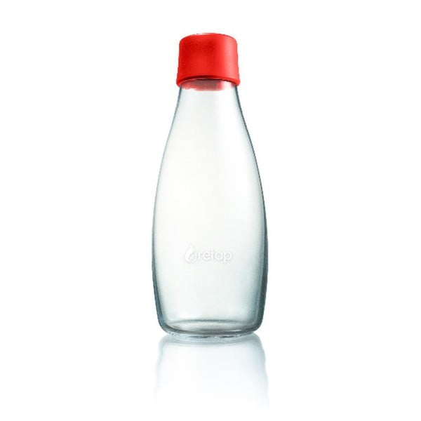 Czerwona butelka ze szkła ReTap, 500 ml