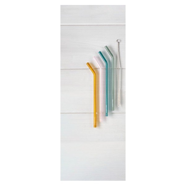 Zestaw 4 szklanych słomek ze szczoteczką Villeroy & Boch-image-1