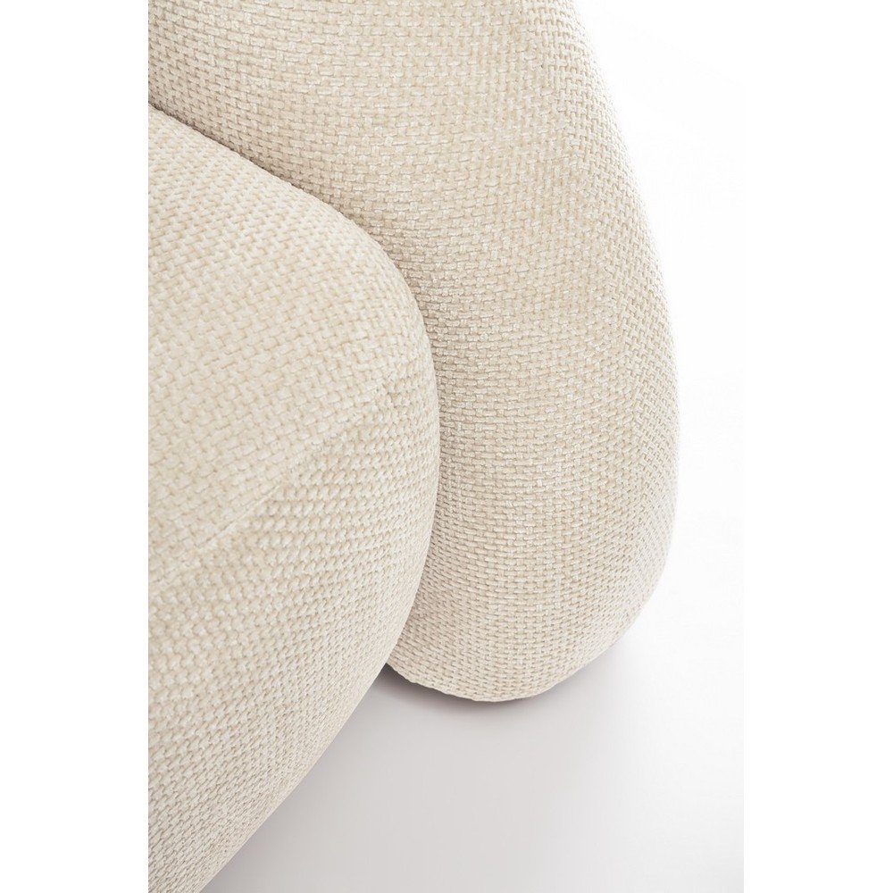 Kremowa sofa z tkaniny szenilowej 200 cm Clemence – Bizzotto (zdjęcie 6)