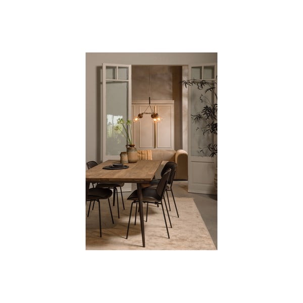 Czarne krzesła zestaw 2 szt. z imitacji skóry Close In – WOOOD-image-2