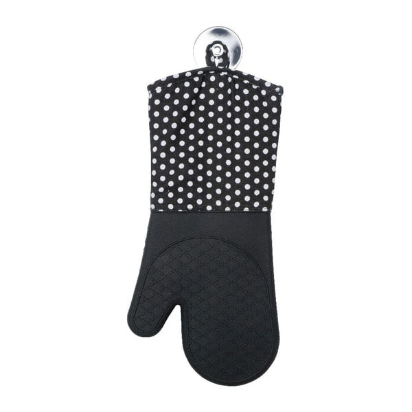 Zestaw 2 czarnych rękawic kuchennych z silikonu Wenko Oven-image-3