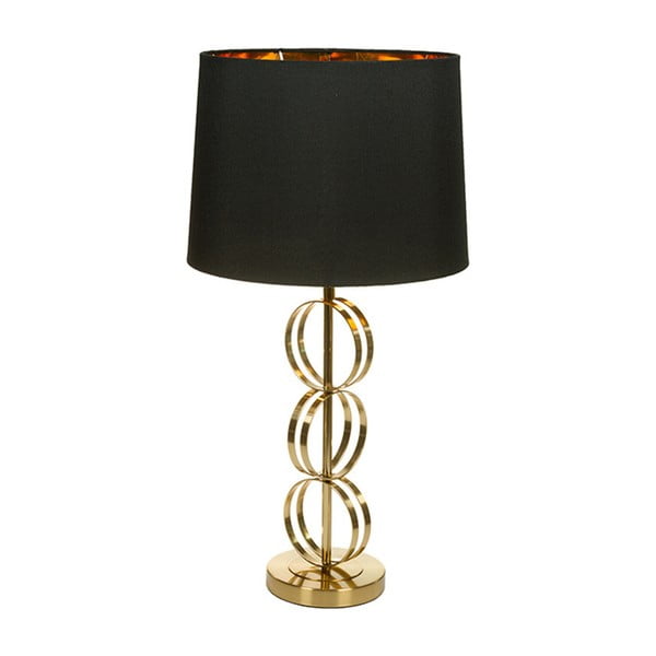 Czarna lampa stołowa z podstawą w złotej barwie Santiago Pons Mear