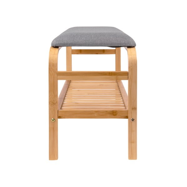 Bambusowa szafka na buty z siedziskiem w naturalnym kolorze Dure – Leitmotiv-image-1