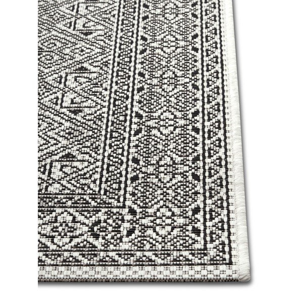 Czarno-beżowy dywan zewnętrzny NORTHRUGS Cuadrado, 140x200 cm-image-2