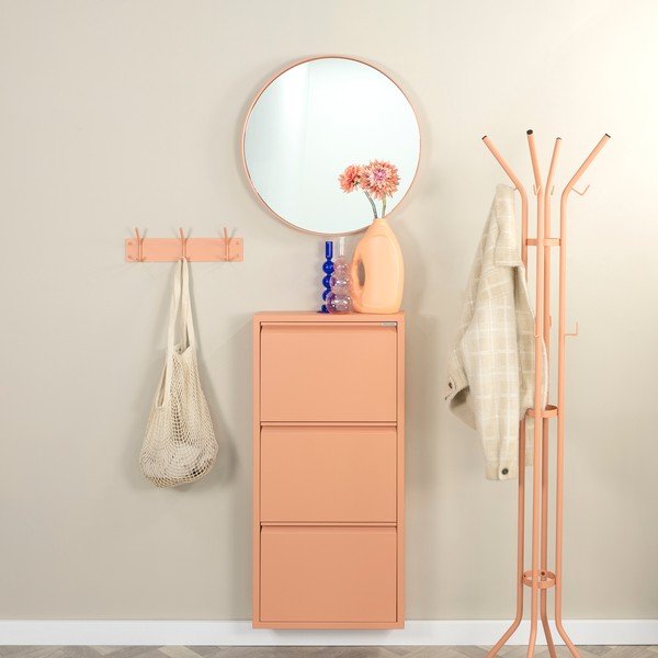 Łososiowy metalowy wieszak ścienny 40 cm Fusion – Spinder Design-image-1