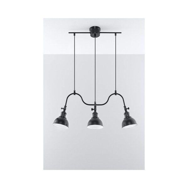 Czarna lampa wisząca Sollux Isola 3-image-1
