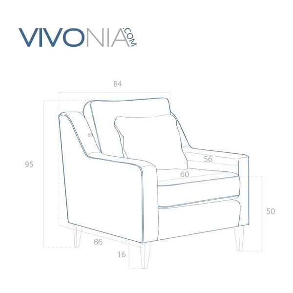 Szary fotel Vivonita Bond -image-1