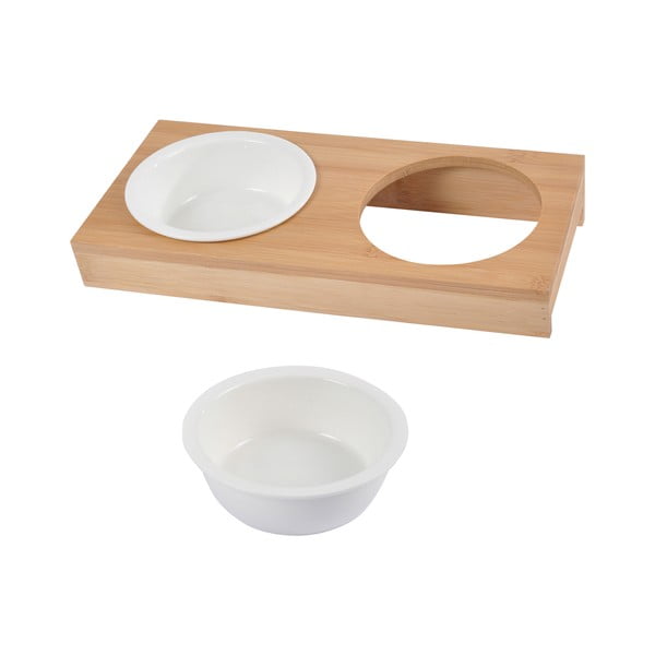 Ceramiczny zestaw misek dla psów ze stojakiem ø 12 cm – Love Story-image-1