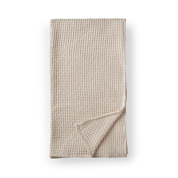 Beżowy bawełniany koc 150x200 cm Jaipur Chunky Waffle – Pineapple Elephant