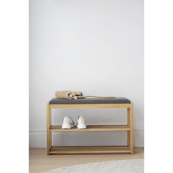 Szafka na buty z litego drewna dębowego z siedziskiem Confetti – Rowico-image-3