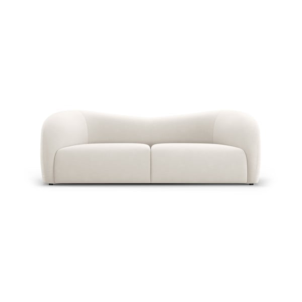 Biała aksamitna sofa 197 cm Santi – Interieurs 86