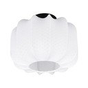 Biała metalowa lampa sufitowa z tekstylnym kloszem ø 25 cm Madleine – Reality