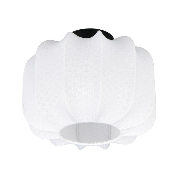 Biała metalowa lampa sufitowa z tekstylnym kloszem ø 25 cm Madleine – Reality