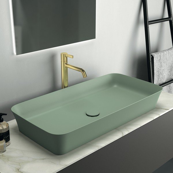 Zielona ceramiczna umywalka 80x40 cm Ipalyss – Ideal Standard-image-1