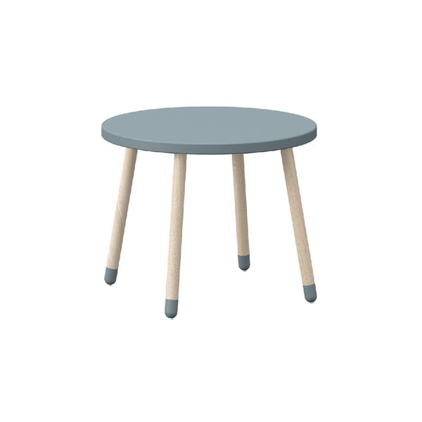 Niebieska dziecięcy stołek dziecięcy z drewna jesionowego Flexa Play, ø 60 cm