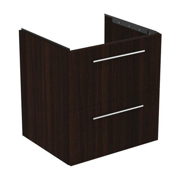 Ciemnobrązowa wisząca szafka pod umywalkę w dekorze dębu 60x63 cm i.Life B – Ideal Standard-image-3