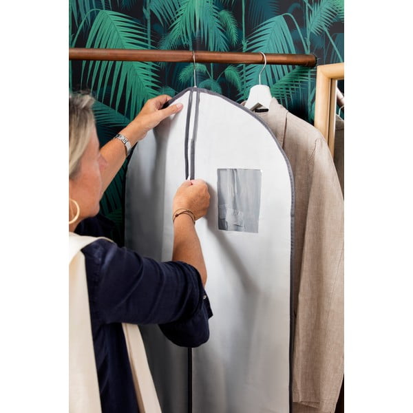 Biały wiszący pokrowiec na ubrania Compactor Suit Bag White-image-1