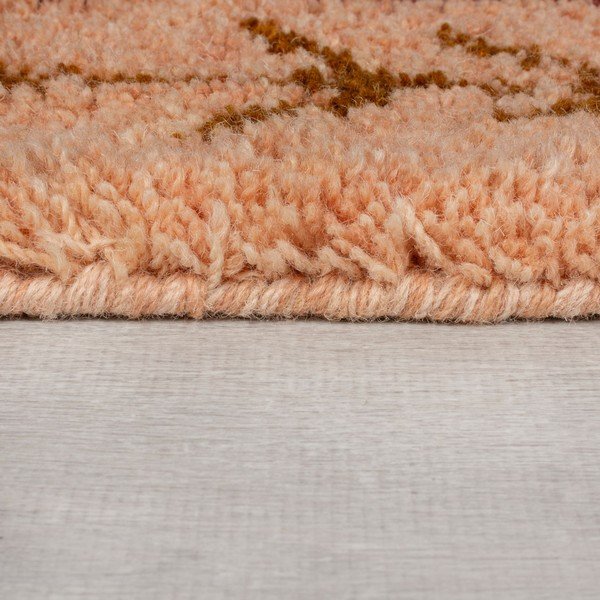 Łososiowy wełniany dywan tkany ręcznie 160x230 cm Moroccan Sahara – Flair Rugs-image-4