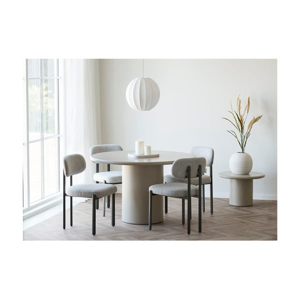 Biała lampa wisząca z tekstylnym kloszem ø 40 cm Coventry – House Nordic-image-1