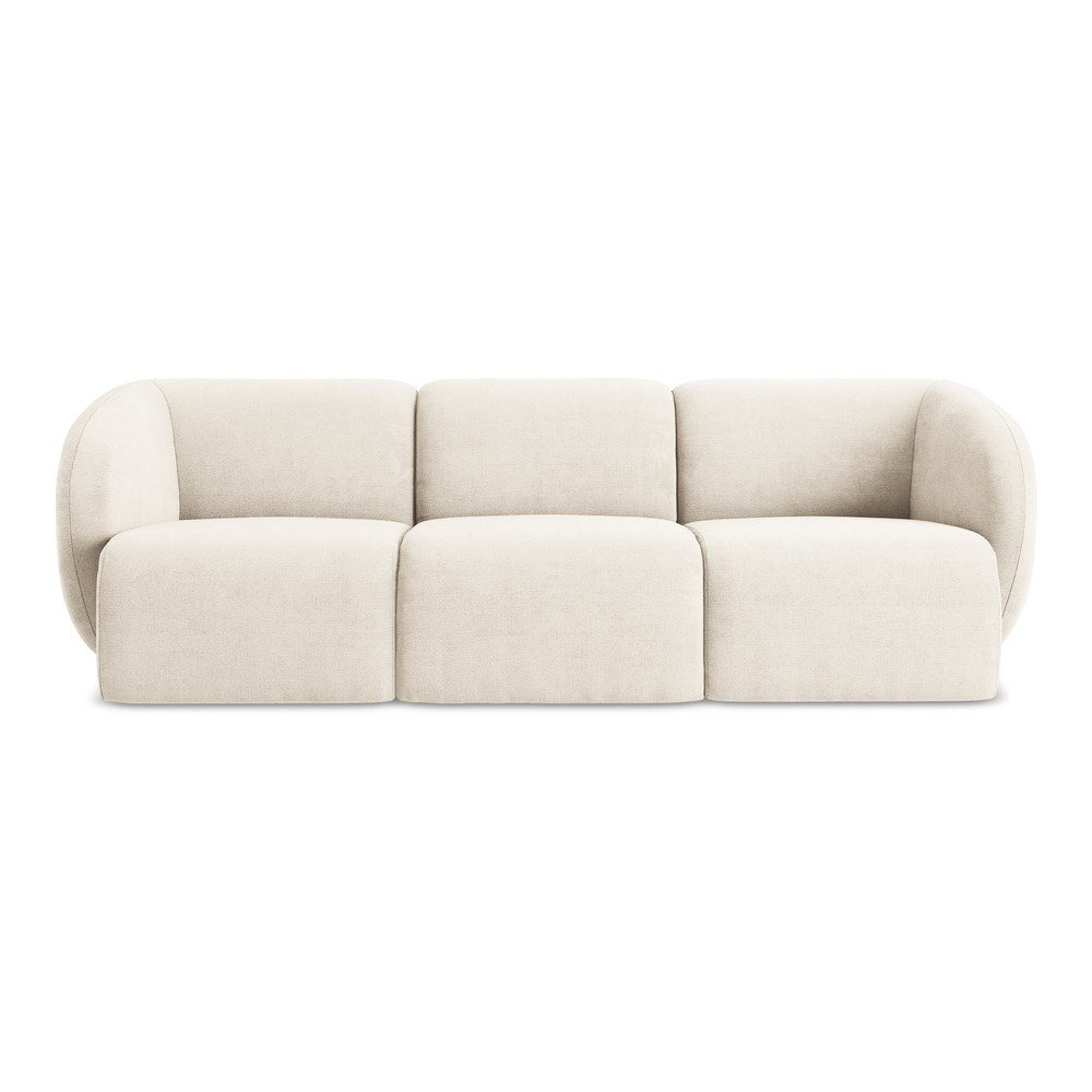 Beżowa sofa z tkaniny szenilowej 244 cm Lani – Makamii
