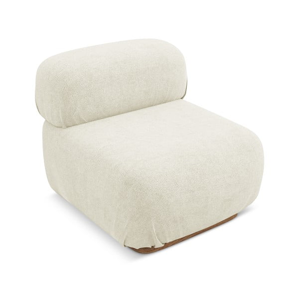 Kremowy moduł sofy z materiału bouclé Ailani – Makamii-image-1