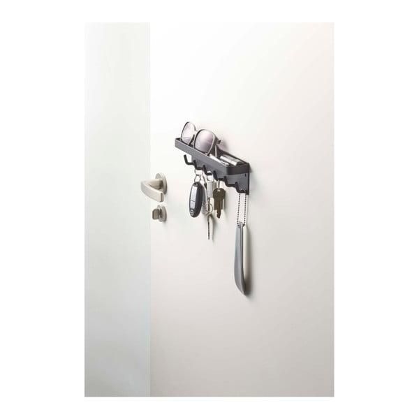 Czarny wieszak na klucze z półeczką YAMAZAKI Smart-image-4