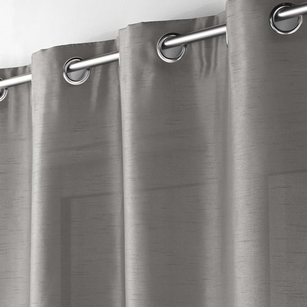 Ciemnoszara satynowa zasłona 140x240 cm Shana – douceur d'intérieur-image-1