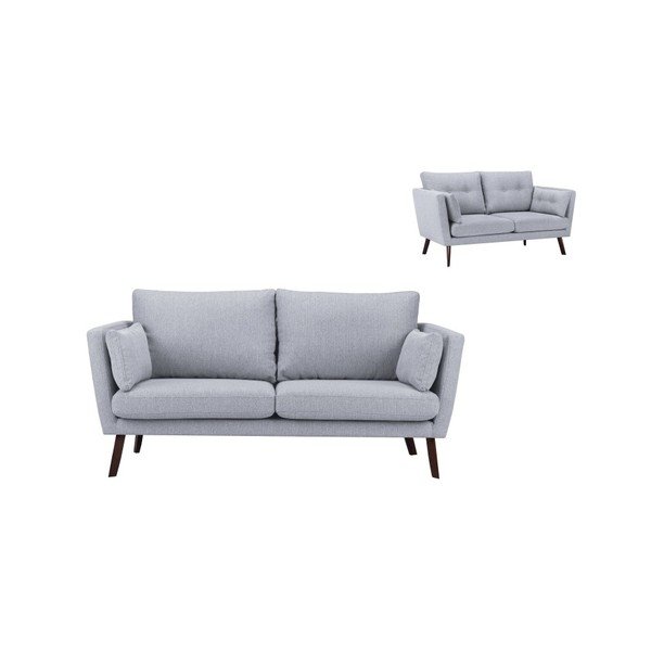Jasnoszara sofa 3-osobowa Mazzini Sofas Elena-image-4