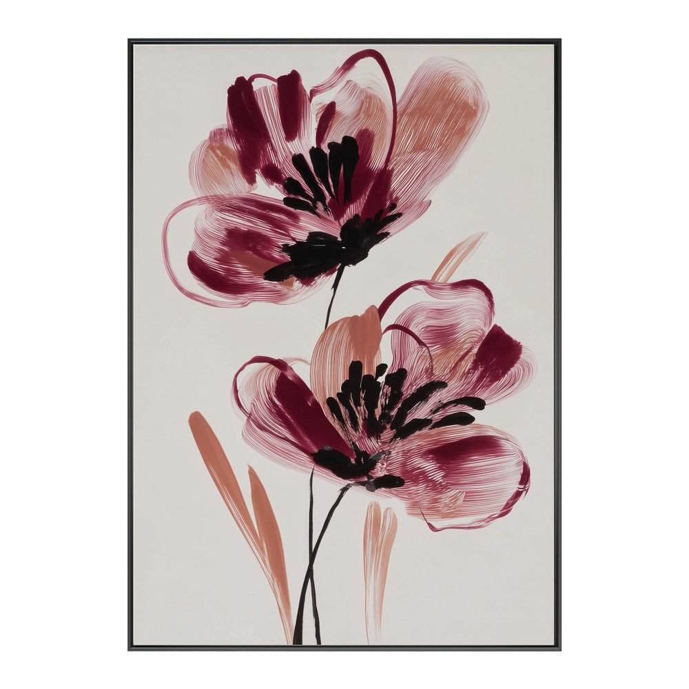Obraz drukowany z ramą w zestawie/na płótnie 70x100 cm Burgundy Blooms – Styler