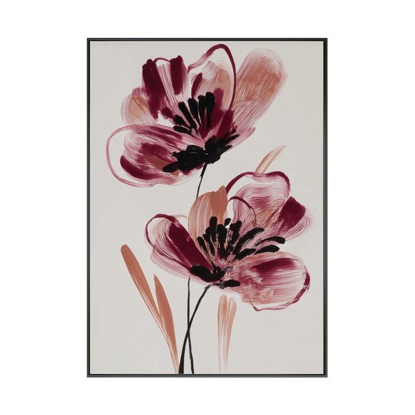 Obraz drukowany z ramą w zestawie/na płótnie 70x100 cm Burgundy Blooms – Styler