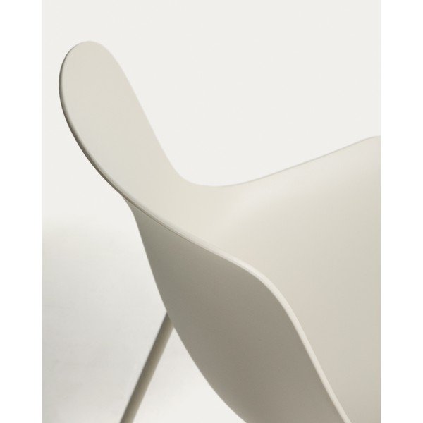 Beżowe plastikowe krzesło ogrodowe Altea – Kave Home-image-4