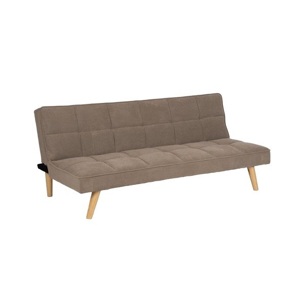 Beżowa rozkładana sofa  z tkaniny szenilowej 175 cm – Ixia-image-2
