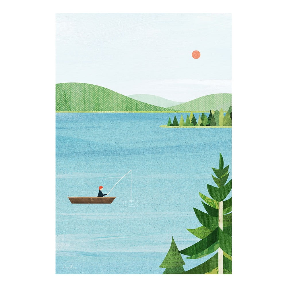 Plakat 30x40 cm Lake – Travelposter