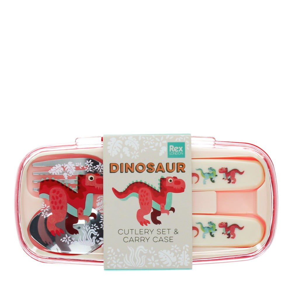 Sztućce dla dzieci ze stali nierdzewnej 2 szt. Baby Dinos – Rex London (zdjęcie 3)
