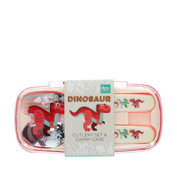 Sztućce dla dzieci ze stali nierdzewnej 2 szt. Baby Dinos – Rex London-image-2