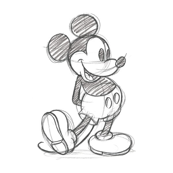Obraz Pyramid International Mickey Mouse Sketched Single, 30x40 cm