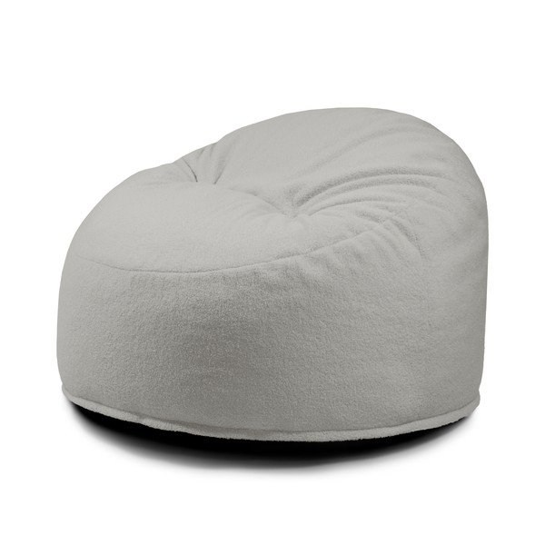 Jasnoszary dziecięcy worek do siedzenia z materiału bouclé Om 85 – SLOWDOWN