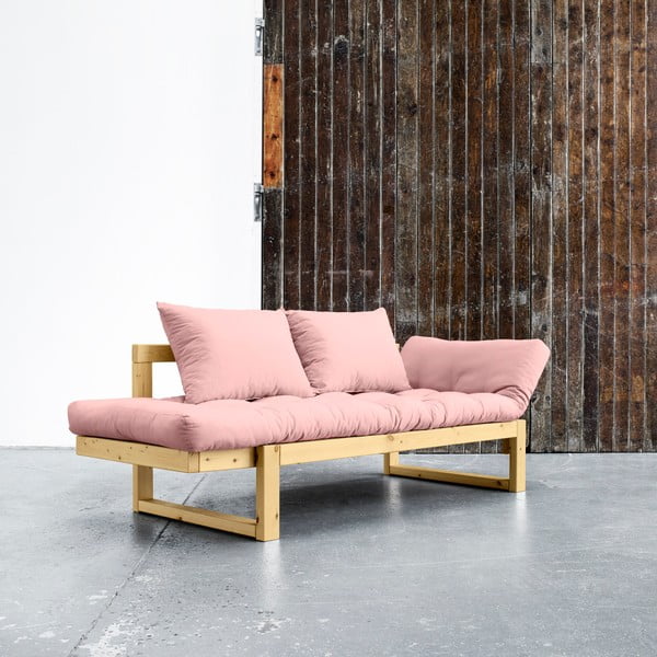Sofa rozkładana Karup Edge Honey/Pink Peonie-image-1