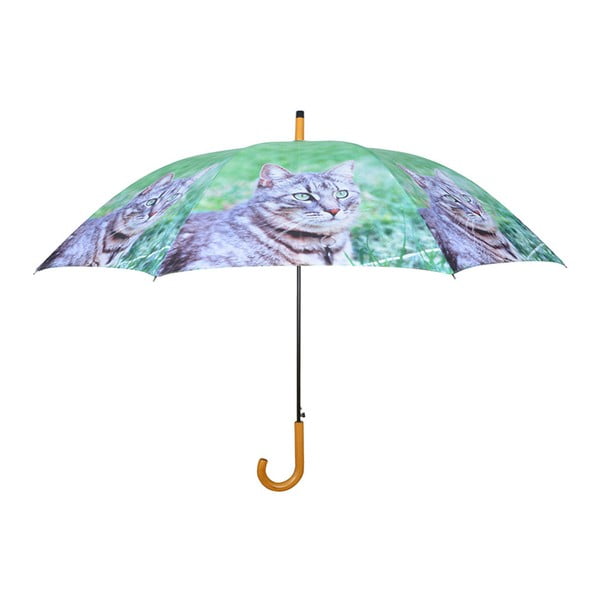 Zielony parasol z kotami Ego Dekor, ⌀ 120 cm