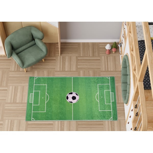 Zielony dziecięcy dywan do zabawy odpowiedni do prania 120x180 cm Soccer Time – Vitaus-image-1
