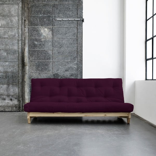 Sofa rozkładana Karup Fresh Natural/Purple Plum