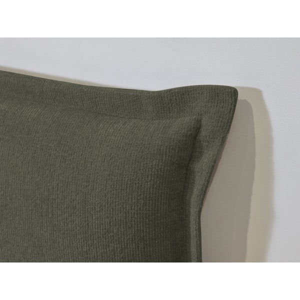 Ciemnozielono-naturalne łóżko dwuosobowe ze stelażem 180x200 cm Charlie – Bobochic Paris-image-4