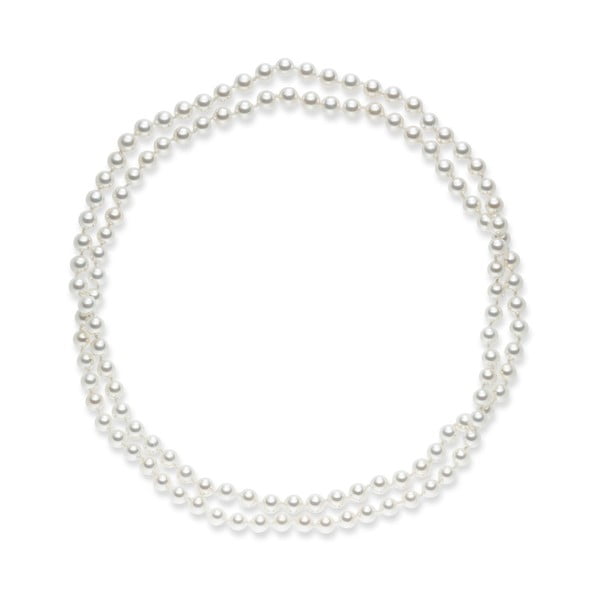 Biały naszyjnik perłowy Pearls Of London, 120 cm